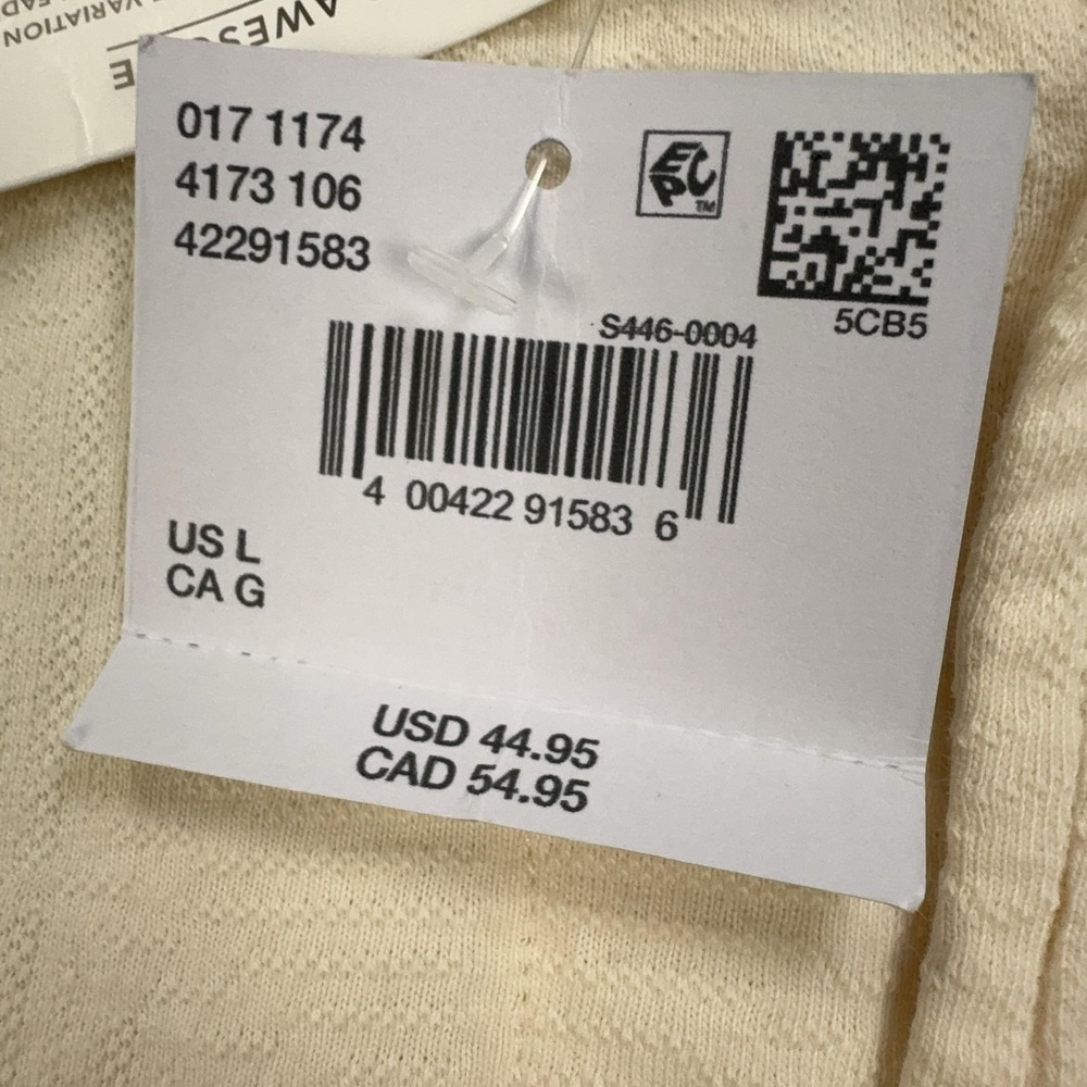 American Eagle Outfitters Shirt Mens L Beige Cotton Short Sleeve Button Up - Picture 6 of 10